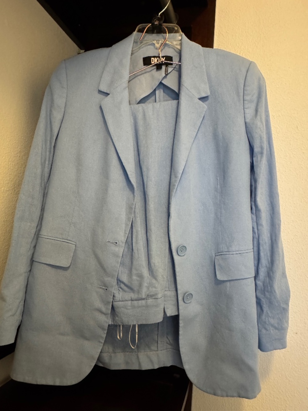 Light blue linen suit set